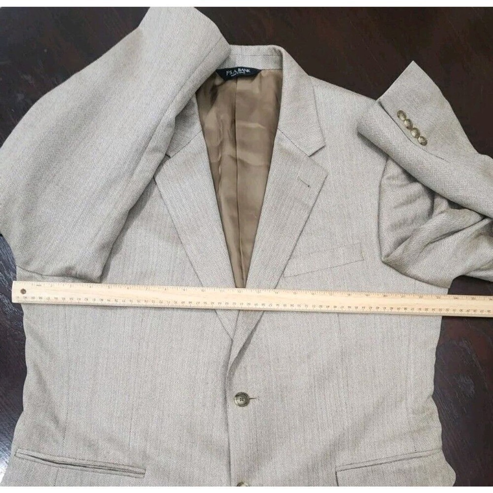 JOS A BANK SIGNATURE SILK/CAMEL HAIR HERRINGBONE SPORT COAT BLAZER MEN 44R - Picture 8 of 10
